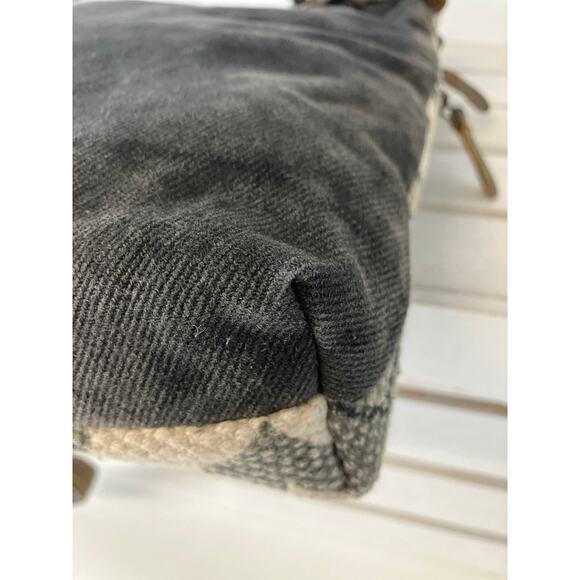 MYRA BAG MEDIUM GRAY, IVORY PRINTED CANVAS CROSSBODY BAG - Picture 8 of 16